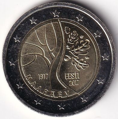 2 Euro Gedenkmünze Estland - 2017 - "Estlands Weg in d. Unabhänigkeit"