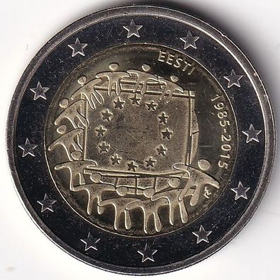 2 Euro Gedenkmünze Estland - 2015 - "30 Jahre Europaflagge"