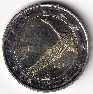 2 Euro Gedenkmünze Finnland - 2011 - "200 Jahre Bank von Finnland"