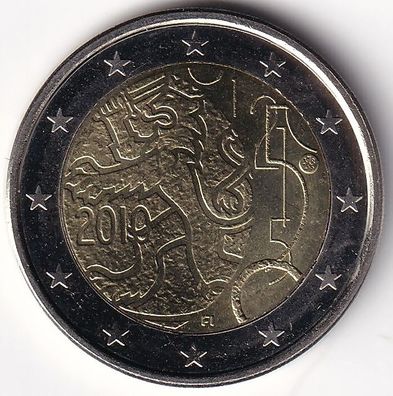 2 Euro Gedenkmünze Finnland - 2010 - "150 Jahre finnische Währung"