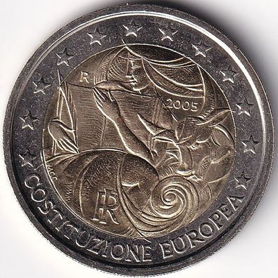 2 Euro Gedenkmünze Italien - 2005 - "1. Jahrestag EU-Verfassung"