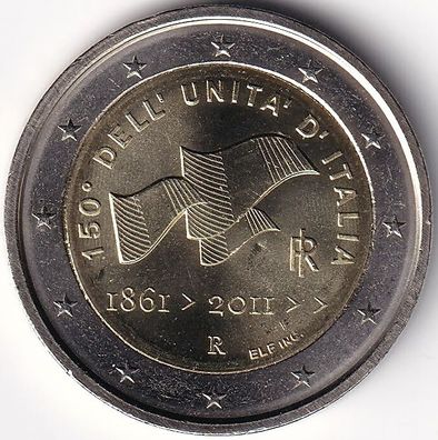 2 Euro Gedenkmünze Italien - 2011 - "150. Jahrestag d. Einheit Italien"