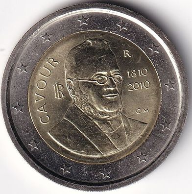 2 Euro Gedenkmünze Italien - 2010 - "200. Geburtstag v. Camillov. Giovanni Pascoll"