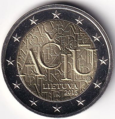 2 Euro Gedenkmünze Litauen - 2015 - "Litauische Sprache"