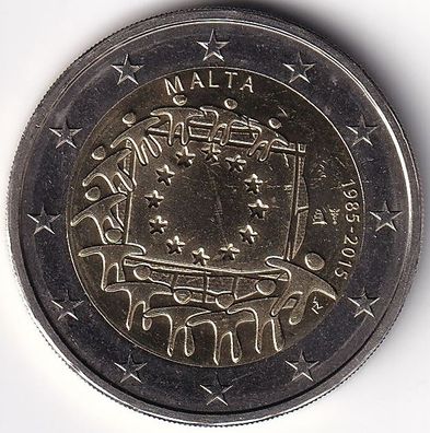2 Euro Gedenkmünze Malta - 2015 - "30 Jahre Europaflagge"