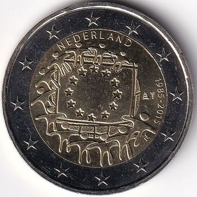 2 Euro Gedenkmünze Niederlande - 2015 - "30 Jahre Europaflagge"