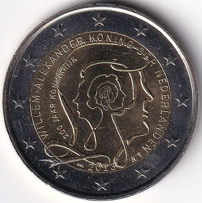 2 Euro Gedenkmünze Niederlande - 2013 - "200 Jahre Königreich"