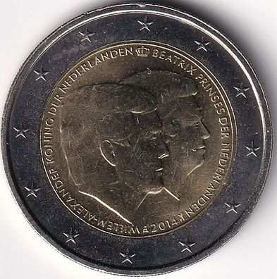2 Euro Gedenkmünze Niederlande - 2014 - "Abschiedsfeier d. früheren Königin Beatrix"