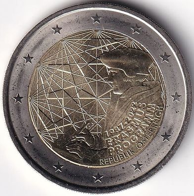 2 Euro Gedenkmünze Österreich - 2022 - "35 Jahre Erasmus-Programm"