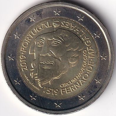 2 Euro Gedenkmünze Potugal - 2019 - "500. Jahrestag Beginn d. Weltumsegelung"