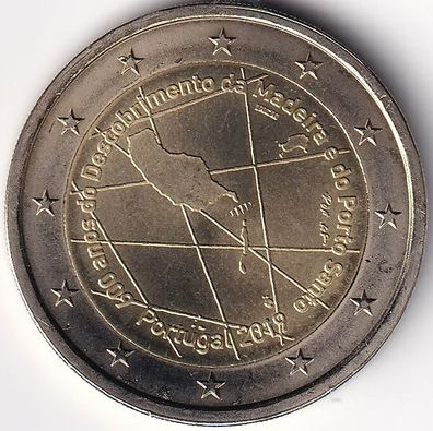 2 Euro Gedenkmünze Potugal - 2019 - "600. Jahrestag d. Wiederentdeckung Maderias"