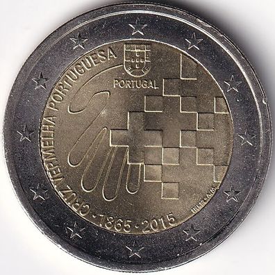 2 Euro Gedenkmünze Potugal - 2015 - "150 Jahre Portugiesisches Rotes Kreuz"