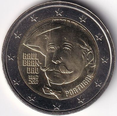 2 Euro Gedenkmünze Potugal - 2017 - "100. Geburtstag Raul Brandao"