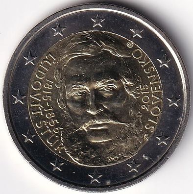 2 Euro Gedenkmünze Slowakei - 2015 - "200. Geburstag v. Ludovit Stur"