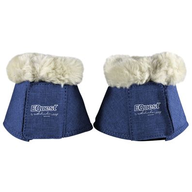 EQuest Hufglocke Melange speziell für Shettys, 2er Set - Navy