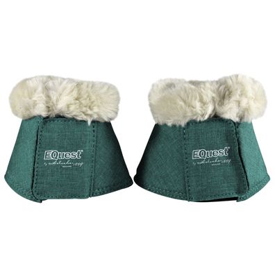 EQuest Hufglocke Melange speziell für Shettys, 2er Set - Bottle Green
