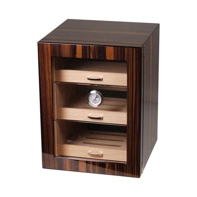 Hauser Humidor Schrank Acrylscheibe, braun für ca. 100 Zigarren