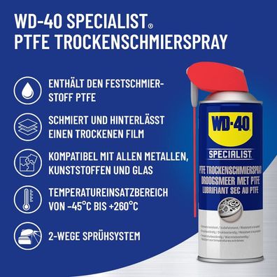 WD-40 Specialist PTFE Trockenschmierspray 400 ml
