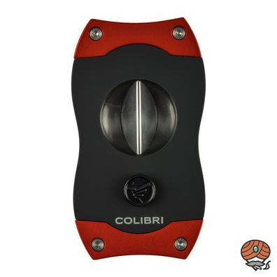Colibri Zigarrenschneider (V-Cut / Kerbschnitt) schwarz/rot