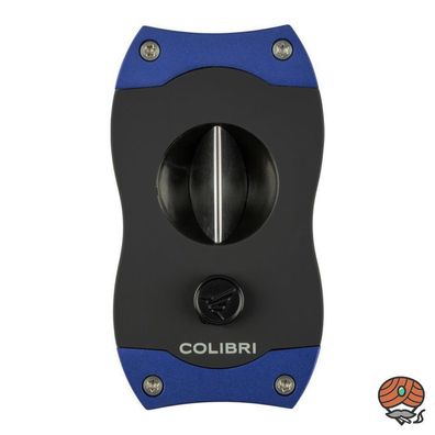 Colibri Zigarrenschneider (V-Cut / Kerbschnitt) schwarz/blau