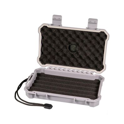 Passatore Cigar Case Reisehumidor aus Acryl, grau, für 5 Zigarren