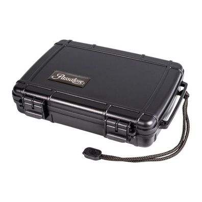 Passatore Cigar Case Reisehumidor aus Acryl, schwarz, für 6 Zigarren