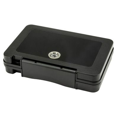 Passatore Reisehumidor aus Acryl, schwarz, mit Hygrometer, für 5 Zigarren