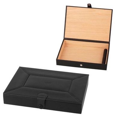 Passatore Humidor - Lederoptik schwarz, für ca. 10 Zigarren