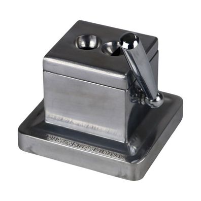 Hauser Tisch Zigarrenschneider/ Abschneider gerade und V-Cut, silber