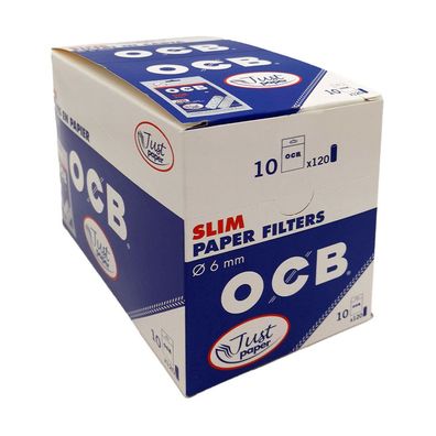 OCB Just Paper Slim Drehfilter, Ø 6 mm, 1 Karton mit 10x 120 Stück