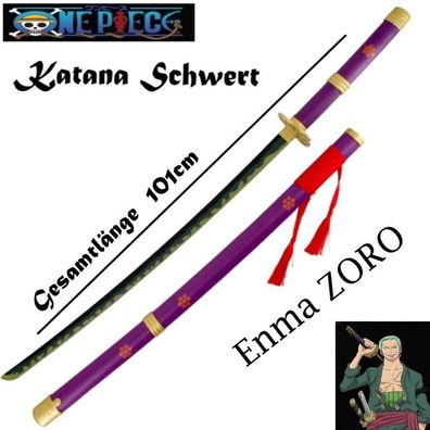 NEU One Piece Enma Zoro Samurai Schwert Katana 101cm groß für Cosplay Anime Fans