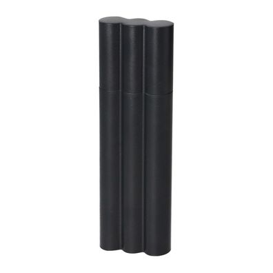 Angelo Zigarrenetui Schwarz matt für 2 Zigarren mit Flachmann aus Edelstahl