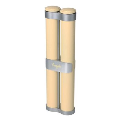 Angelo Zigarrenetui weiß / silber für 2 Zigarrenaus Aluminium