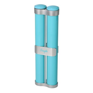 Angelo Zigarrenetui türkis / silber für 2 Zigarrenaus Aluminium