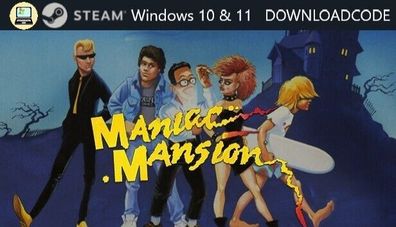 NEU PC Computer Spiel Maniac Mansion für Windows 10 11 STEAM Game Download Code