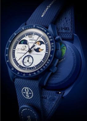 Swatch x Omega Moonswatch Mission to Moonphase „Snoopy Blue“