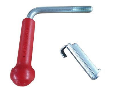 ALKO Feststellknebel 643100 für 150V + 200V Gewinde M12 + ALKO Klemmlasche 690182