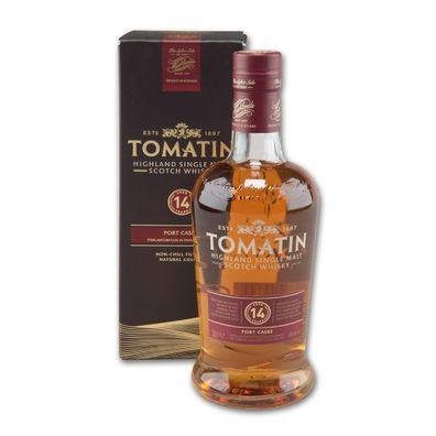 Tomatin Port Cask 14 Jahre, Highland Single Malt Whisky, 43% Vol. 0,7 l