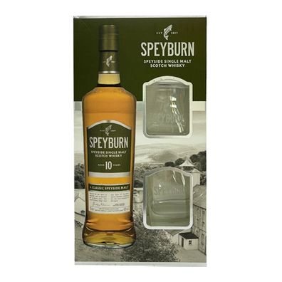 Speyburn 10 Jahre Single Malt Scotch Whisky, 40% Vol. 0,7 l + 2 Gläser