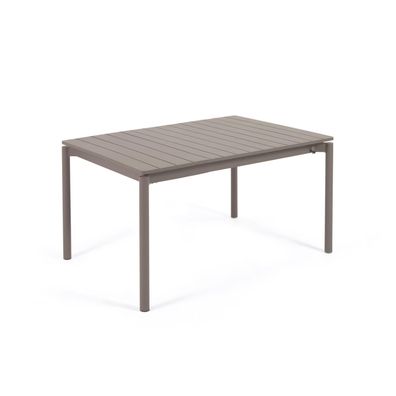 Outdoortisch Zaltana 140/200 x 90 x 75 cm Aluminium Braun Esszimmer Esstisch