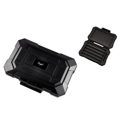Angelo Reisehumidor / Hartschalenkoffer schwarz, für 5 Zigarren