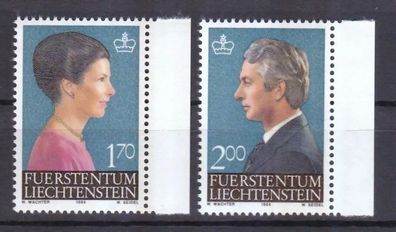 Liechtenstein 1984 postfrisch MiNr. 864-865 Hans-Adam Erbprinzessin Marie