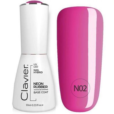 Clavier Luxus Neon Gummi-Basis Farbige Kautschukbasis N02 Lila Regenbogen, 10ml