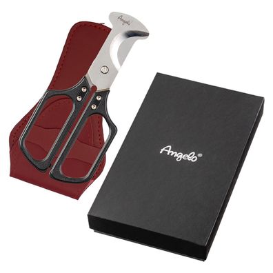 Angelo Zigarrenschere High End, extra scharf, 12,5 cm, silber/schwarz