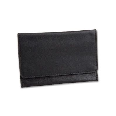 Tabakbeutel / Drehtasche aus Leder für Tabak in schwarz