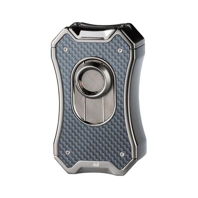 WinJet Feuerzeug mit 4er Jet-Flamme, anthrazit Carbon mit Zigarrenablage