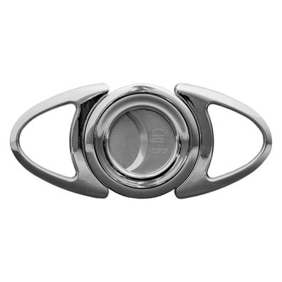 Cig-R Zigarrenabschneider Bull's Eye, Chrom mit 2 Klingen, 24mm