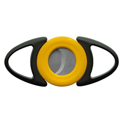Cig-R Zigarrenabschneider Bull's Eye, Gelb mit 2 Klingen, 24mm
