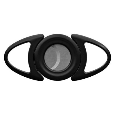 Cig-R Zigarrenabschneider Bull's Eye, Schwarz mit 2 Klingen, 24mm