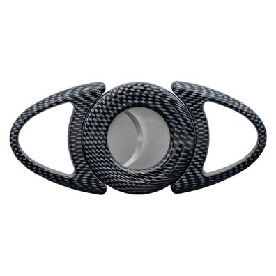 Cig-R Zigarrenabschneider Bull's Eye, Carbon mit 2 Klingen, 24mm